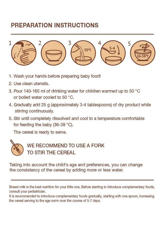 Nutrilak - Dairy-Free Instant Dry Whole Grain cereal «Multigrain (buckwheat, rice, corn, oats) PROCEREALS» «Nutrilak® Premium», 200 g - Image 1