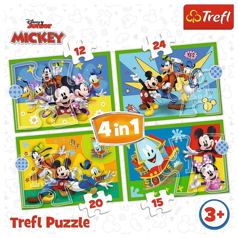 Trefl - Disney Mickey Mouse Among Friends 4 in 1 (12+20+15+24) Pieces - 34616 - Image 2
