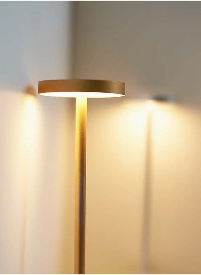 ADDFiT - New Style LED Rechargeable Cordless Portable USB Metal Table Lamp Gold - Image 1