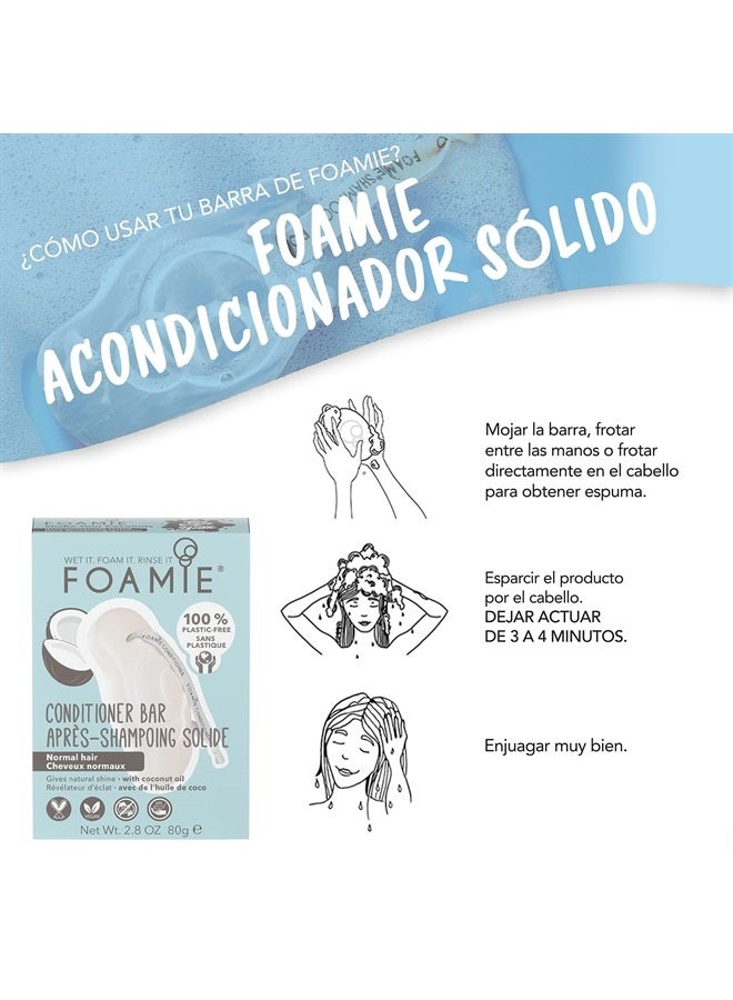 FOAMIE Conditioner bar Shake Your Coconut, Hair Conditioner Bar for Damaged Hair with All-Natural Eco-Friendly Ingredients, Plastic Free, Cruelty Free, Vegan Conditioner Bar for All Hair Types - Image 5