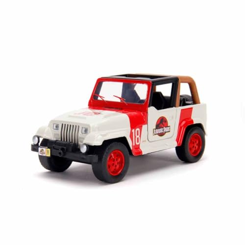 Jada Toys Jurassic World 132 Jeep Wrangler Diecast Car Toys for Kids and Adults - Image 1