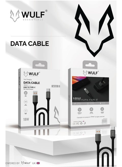 WULF W123 18W USB to Type-C Data Cable – Fast & Reliable Charging Solution