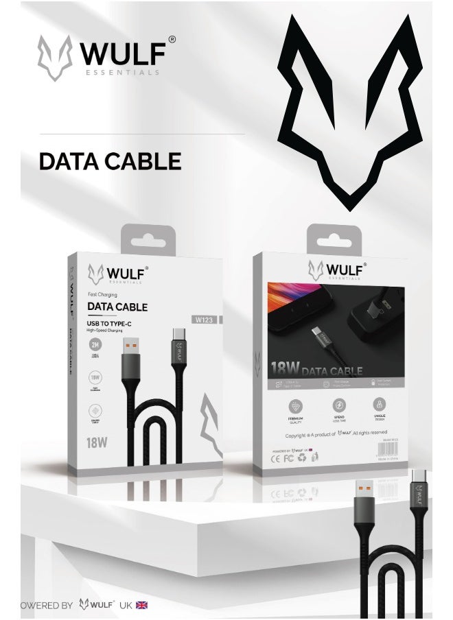 Wulf - WULF W123 18W USB to Type-C Data Cable – Fast & Reliable Charging Solution - Image 1