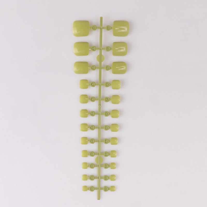 Toenail Bar Ins Style Solid Color Patch Toenail Unsealed Fake Nail Press On Toe Nails - Image 1