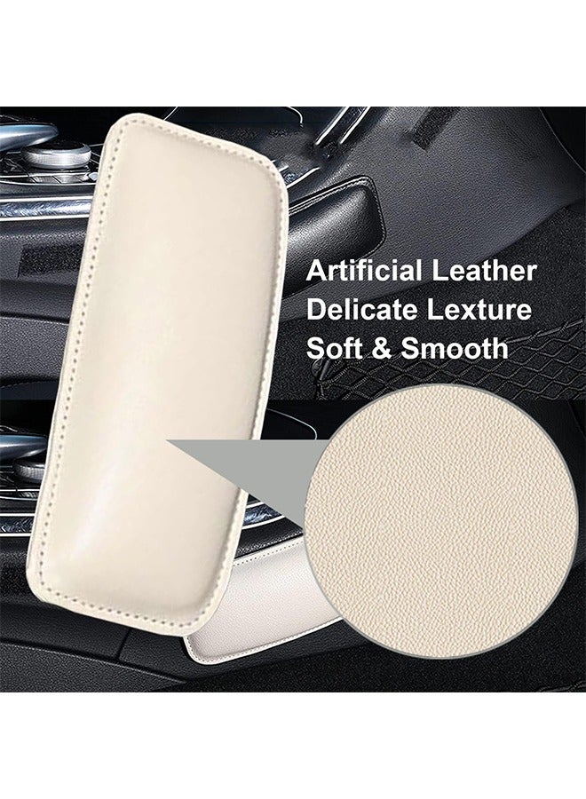 2 Pcs Universal Car Center Console Knee Cushion Soft Pad Car Knee Cushion Car Armrest Support Car Pillow Auto Knee Leg Elbow Pad Soft Arm Automotive Interior Accessories for Car (White) - Image 3