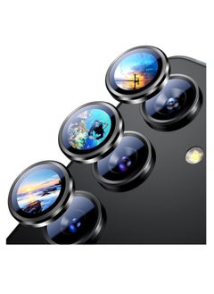 Generic Camera Lens Protector for Samsung Galaxy A05S/ A25 Accessories, 9H Tempered Glass Metal Individual Ring Camera Cover Screen Protector, Case Friendly, Anti Scratch - Black  - Image 1