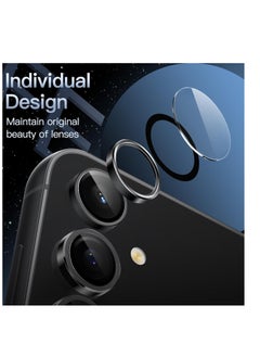 Generic Camera Lens Protector for Samsung Galaxy A05S/ A25 Accessories, 9H Tempered Glass Metal Individual Ring Camera Cover Screen Protector, Case Friendly, Anti Scratch - Black  - Image 2