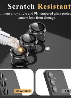 Generic Camera Lens Protector for Samsung Galaxy A05S/ A25 Accessories, 9H Tempered Glass Metal Individual Ring Camera Cover Screen Protector, Case Friendly, Anti Scratch - Black  - Image 3