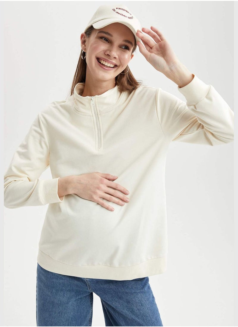 DeFacto Relax Fit Long Sleeve Maternity Sweatshirt  - Image 5