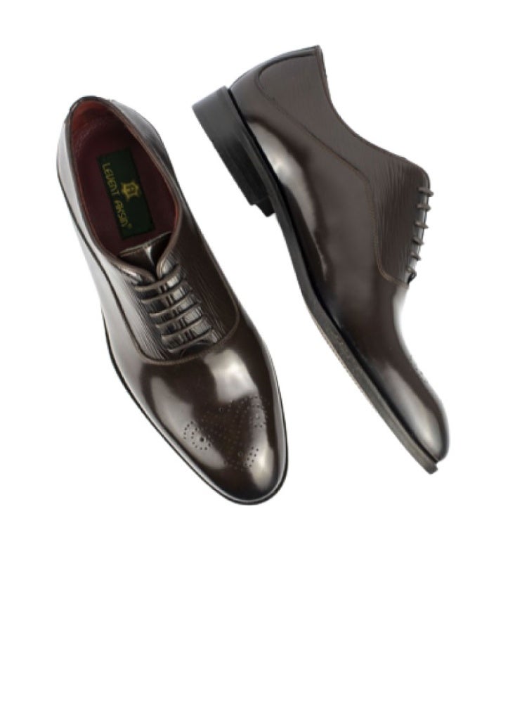 Levent Classic Genuine Leather 
Lace Up Shoes - Image 3