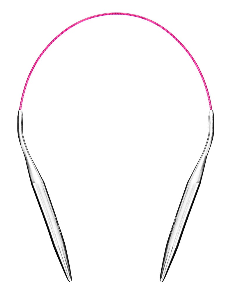 cuteDIY Size 11 Circular Knitting Needles 16 Inch Round Metal Kit (Etched US&mm, Color-Coded Cable, Smooth Join) - Image 1