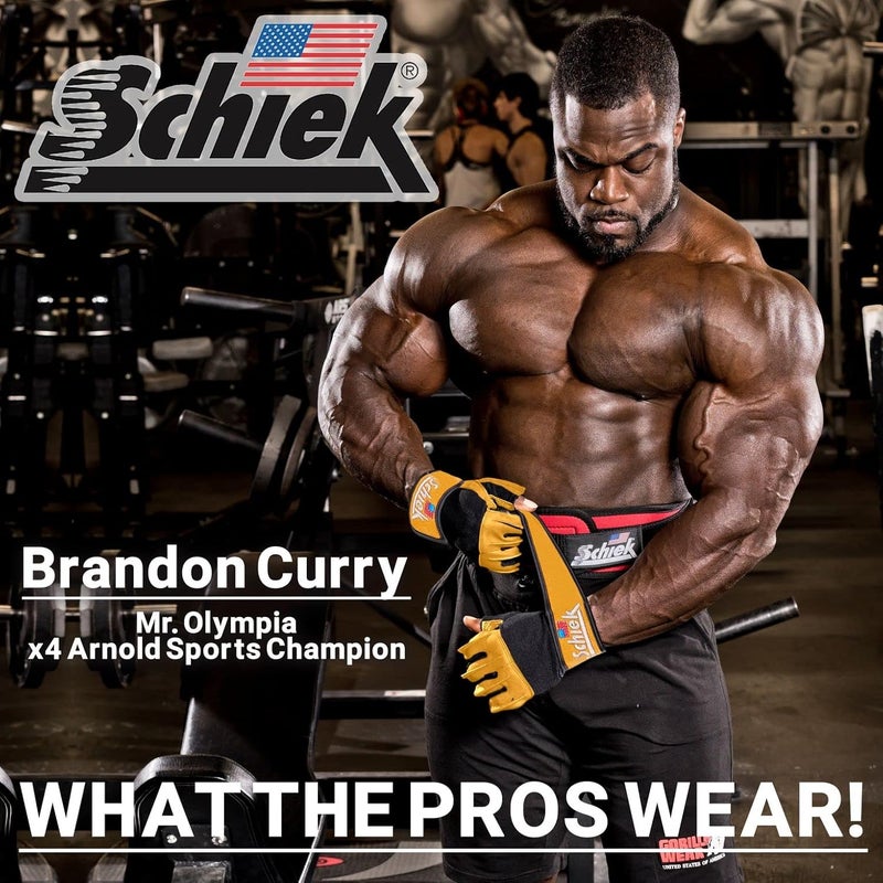 Schiek Sports Schiek Sport Model 415 Power Lifting Fingerless Gloves - Durable Weight Lifting Grip Gloves - Image 5