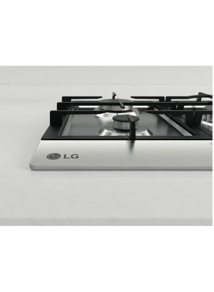 LG Built-in Gas Hob, 90CM, 5 Burners, Silver - CG5Z3626S.CSTZEEC CG5Z3626S.CSTZEEC silver - Image 4