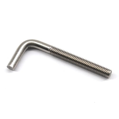SeeRaphee (4 Pieces) M10x200mm L Shape Foundation Bolts 304 Stainless Steel Right Angle Anchor Bolt Long Square Bend Screw - Image 2