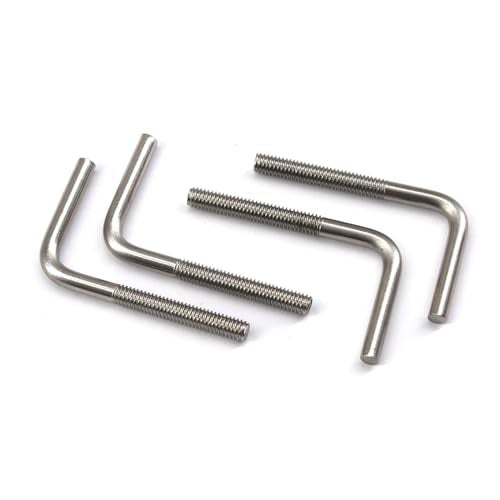 SeeRaphee (4 Pieces) M10x200mm L Shape Foundation Bolts 304 Stainless Steel Right Angle Anchor Bolt Long Square Bend Screw - Image 4