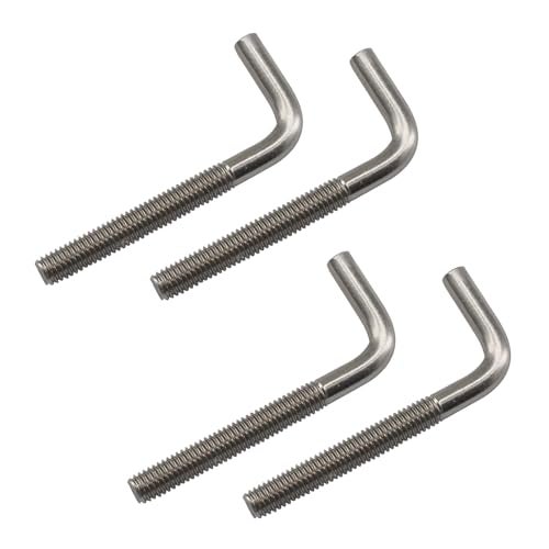 SeeRaphee (4 Pieces) M10x200mm L Shape Foundation Bolts 304 Stainless Steel Right Angle Anchor Bolt Long Square Bend Screw - Image 1
