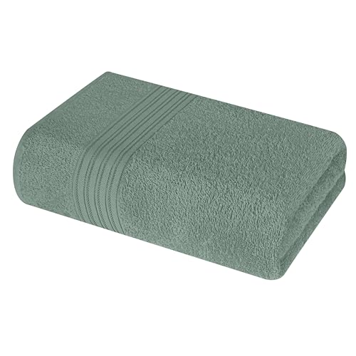 BOUTIQUO 100% Cotton Bath Towel, Compact Quickdry Lightweight Soft & Highly Absorbent Bath Towel for Men/Women, Ideal for Everyday use, Towels for Bath Large Size - Jade - Image 1