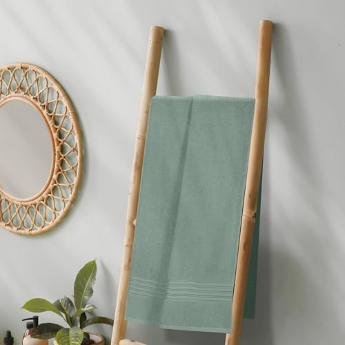 BOUTIQUO 100% Cotton Bath Towel, Compact Quickdry Lightweight Soft & Highly Absorbent Bath Towel for Men/Women, Ideal for Everyday use, Towels for Bath Large Size - Jade - Image 4
