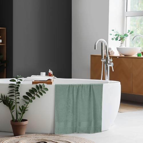 BOUTIQUO 100% Cotton Bath Towel, Compact Quickdry Lightweight Soft & Highly Absorbent Bath Towel for Men/Women, Ideal for Everyday use, Towels for Bath Large Size - Jade - Image 3