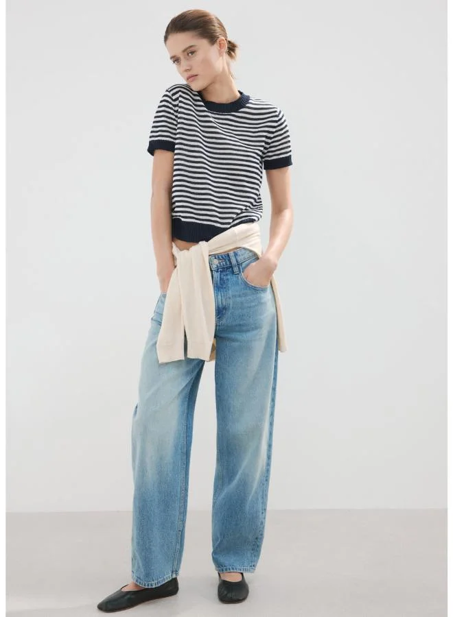 Mango  Crop striped sweater for Women | Best Price UAE