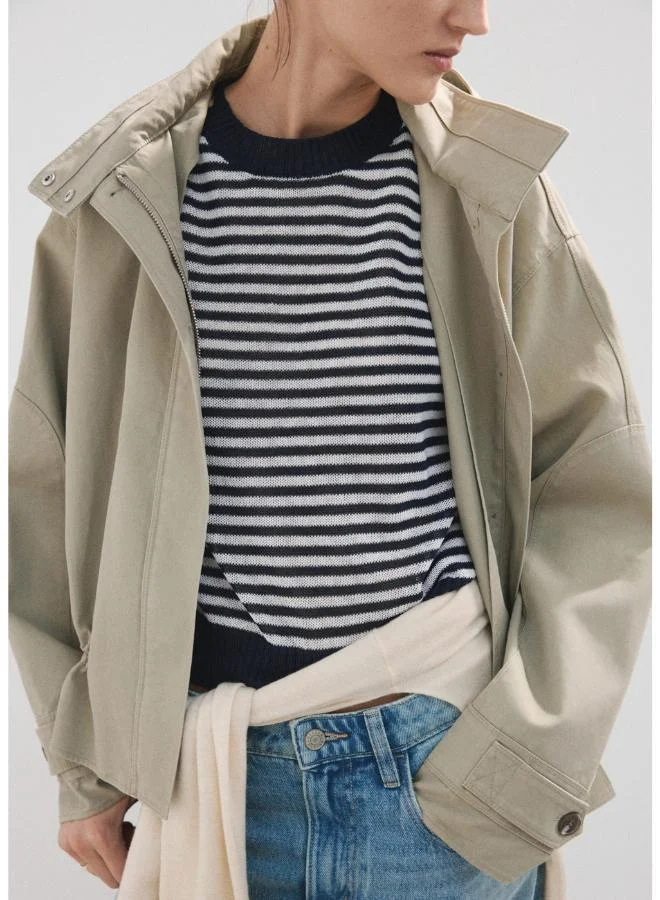 Mango  Crop striped sweater for Women | Best Price UAE