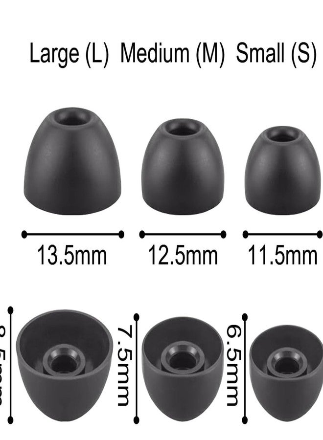 Wiki VALLEY 6 Pairs Replacement Silicone Earbuds Tips for Beats Fit Pro & Beats Studio Buds, 3 Sizes (S/M/L) - Soft Comfortable Noise Reduction Eartips for Beats Earbuds Replacement Tips, Fit in Case (Black) - Image 3