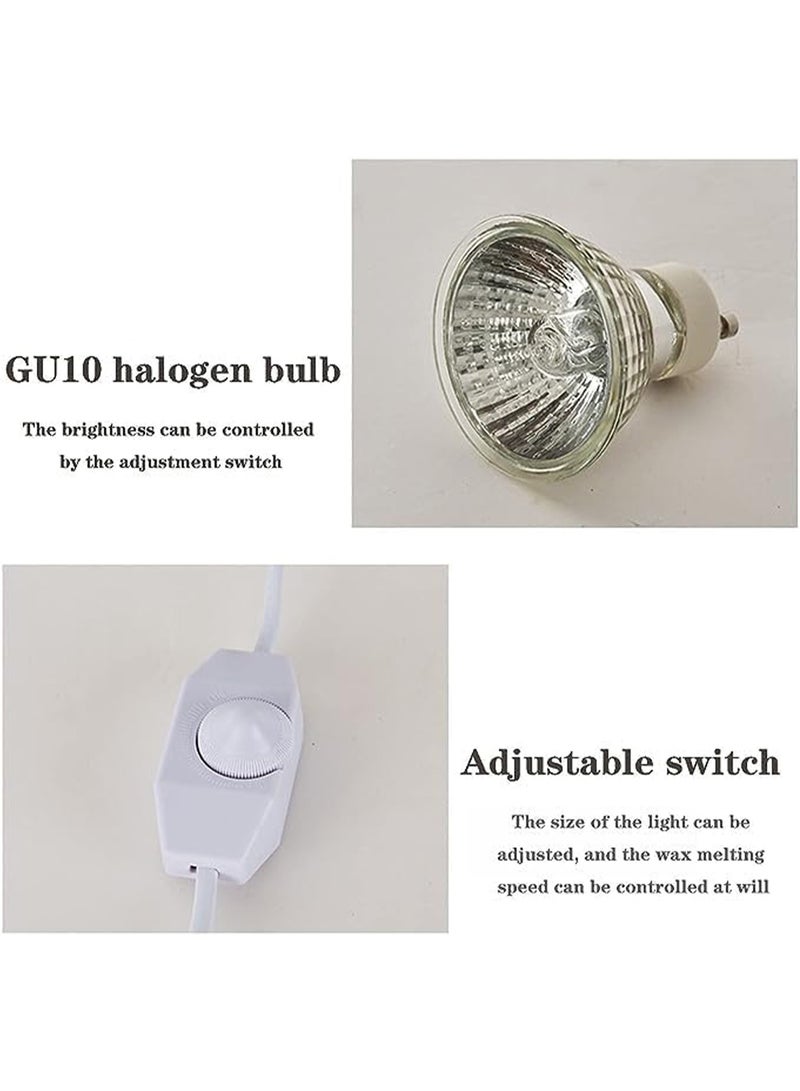 MONOGUE Candle Warmer Lamp with 2 Bulbs Candle Wax Warmer with Dimmer not including candle Heat Adjustable Suitable for Small and Large Jar Candles Candle Melter Lamp  - Image 4