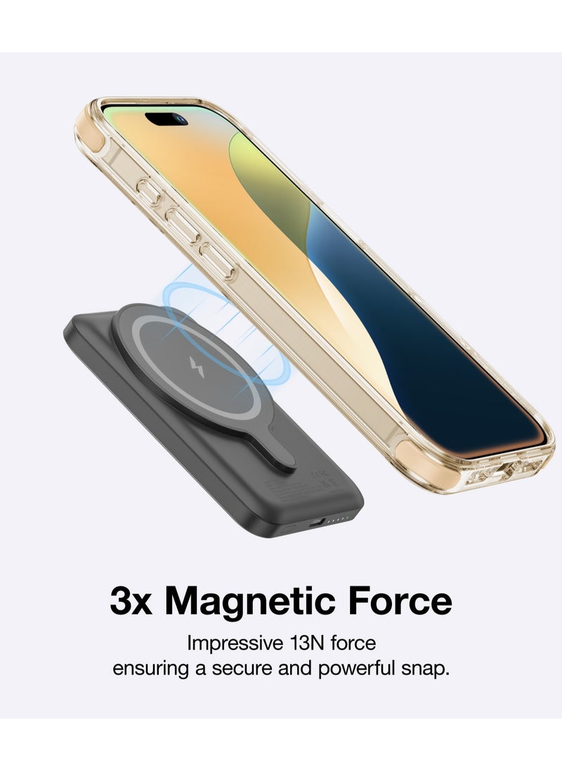 AMAZINGthing - Omni Mag (10Feet) Drop Proof for iPhone 16 Pro MAX Case Cover Compatible with MagSafe Kickstand - Desert Titanium - Image 1