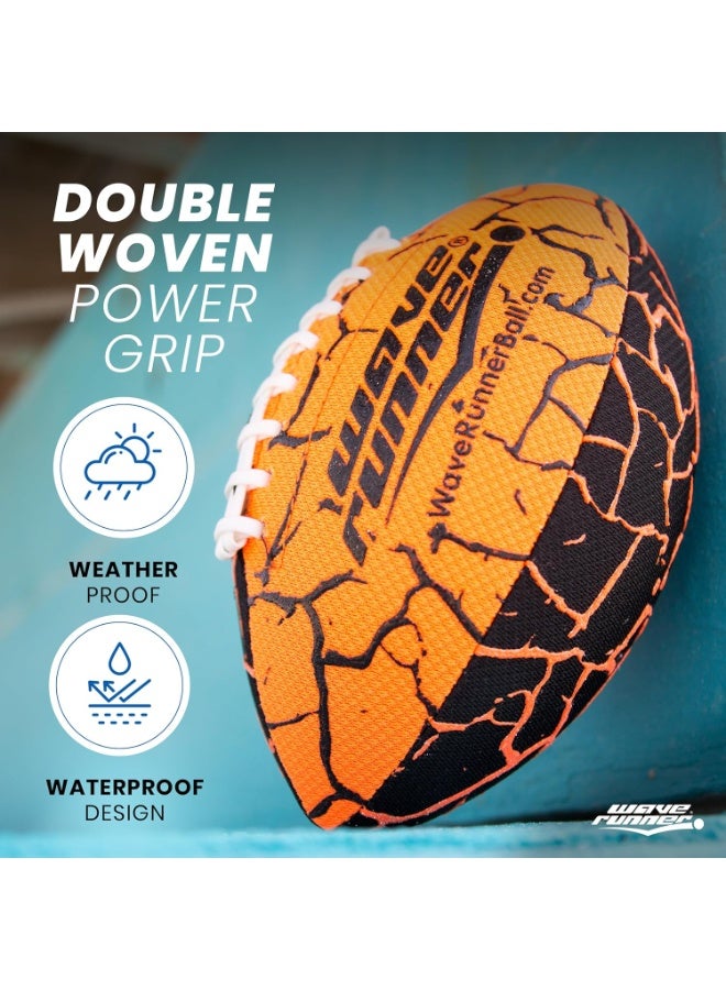 Wave Runner Grip It, Size 9.25in - Water Football, Beach Toys, Kids Outdoor Games for Summer | Pool Toys Football - Special Grip Pattern, Double Laced, Lightweight, All Weather Fun Water Toy Color: Random Color - Image 2