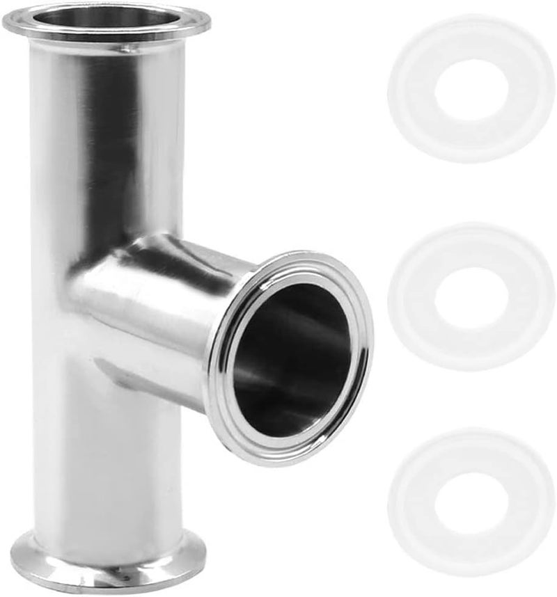 beduan 1.5" Tri Clamp Tee 3 Way Stainless Steel Sanitary Fitting (32mm Pipe OD) - Image 1