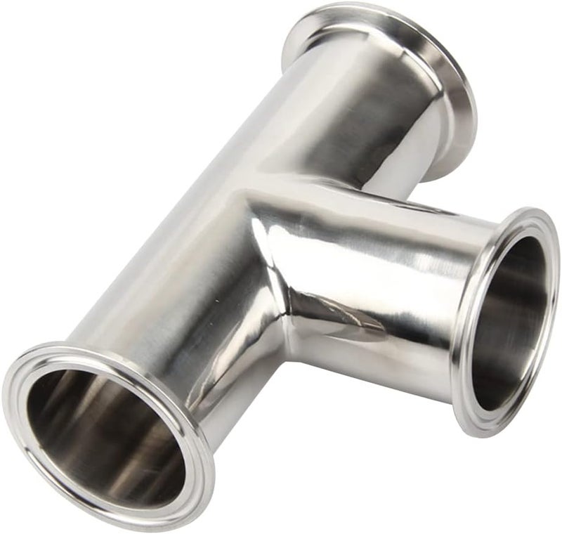 beduan 1.5" Tri Clamp Tee 3 Way Stainless Steel Sanitary Fitting (32mm Pipe OD) - Image 2
