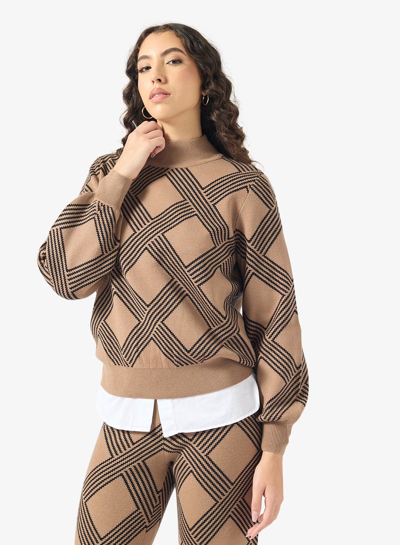 ONLY ONLANNY Long Sleeve Crew NECK Knitted Sweater - Image 1