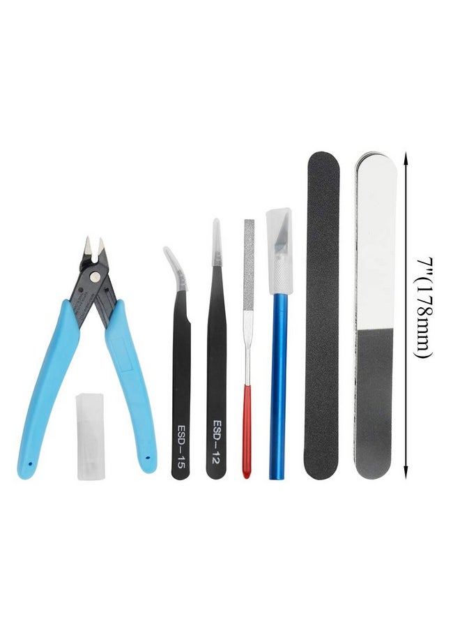 WMYCONGCONG - WMYCONGCONG 8 PCS Gundam Model Tools Kit Modeler Basic Tools Hobby Building Tools for Cars Airplanes Model Assemble Building Repairing and Fixing - Image 1