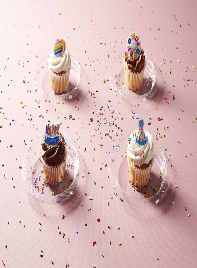 Munfix 200 Clear Plastic Plates Set - 6 Inch Disposable Dessert Plates, Bulk Pack for Party BBQ, Picnic, Parties, Travel and Events, Microwavable Recyclable - Image 5