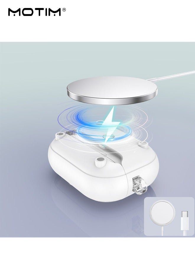 موتيم حافظة AirPods 4 (2024) مع حامل هاتف، متوافقة مع MagSafe، واقية صلبة عسكرية، MagSafe سهلة الاستخدام، قفل مقاوم للسقوط، سهلة الفتح - Image 3