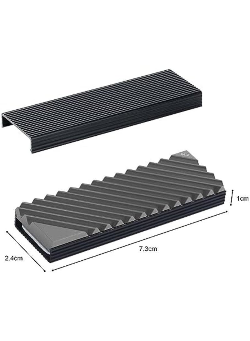 Luckam M.2 Heatsink Cooler, M.2 2280 SSD Heatsink, Aluminum Double-Sided NVME Heat Sinks for PS5 Computer PC -Grey - Image 2