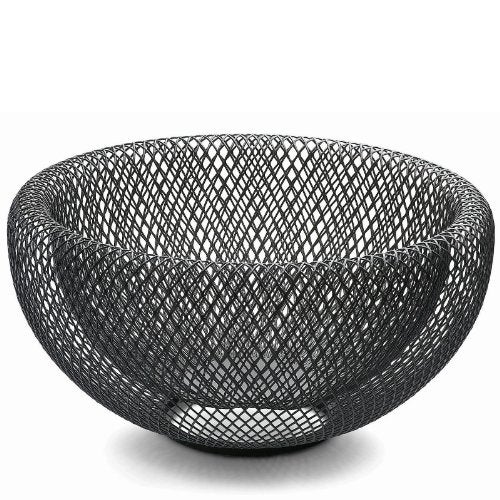 Philippi Bendable Mesh Fruit Bowl Decorative Fruit Basket for Fruits & Vegetables - Metal Bowl for Kitchen Counter Dining Room Table Office, 10' (Black) - Image 3