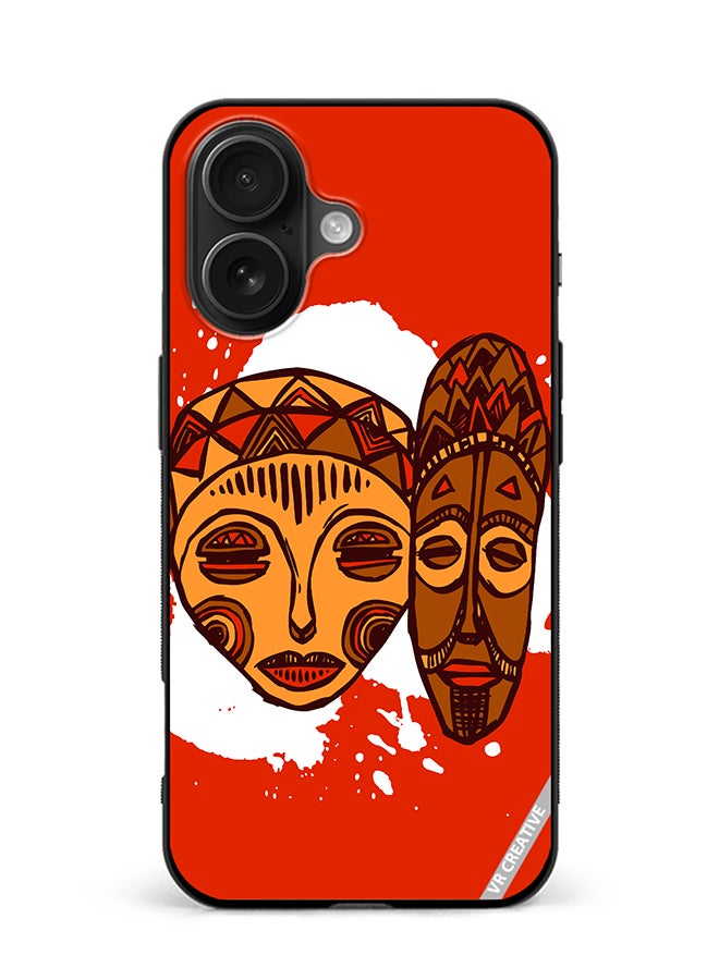 VR CREATIVE Protective Case Cover For Apple iPhone 16 Plus African Masks Design Multicolour