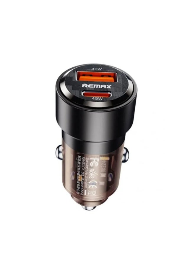 RCC360 75W PD+QC 1C+1A Fast Car Charger, Black
