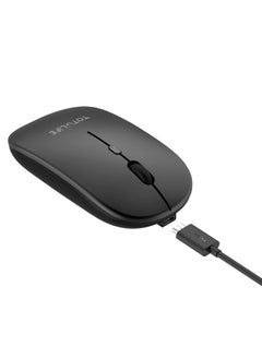 Totulife Rechargeable Wireless Mouse Duo Bluetooth/2.4GHz - Black  - Image 1