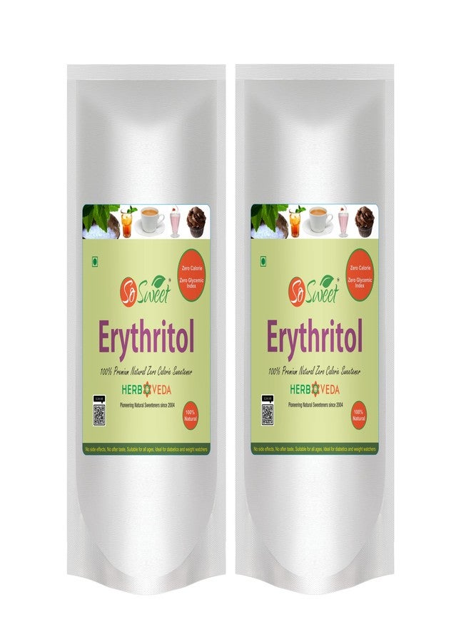 So Sweet Erythritol Powder, 100% Natural Sweetener, Pack of 2 (1kg Each), Sugar-Free, Zero Calories, Diabetic-Friendly, Ideal for Baking, Cooking, and Sweetening, Perfect for Healthy Lifestyles - Image 1