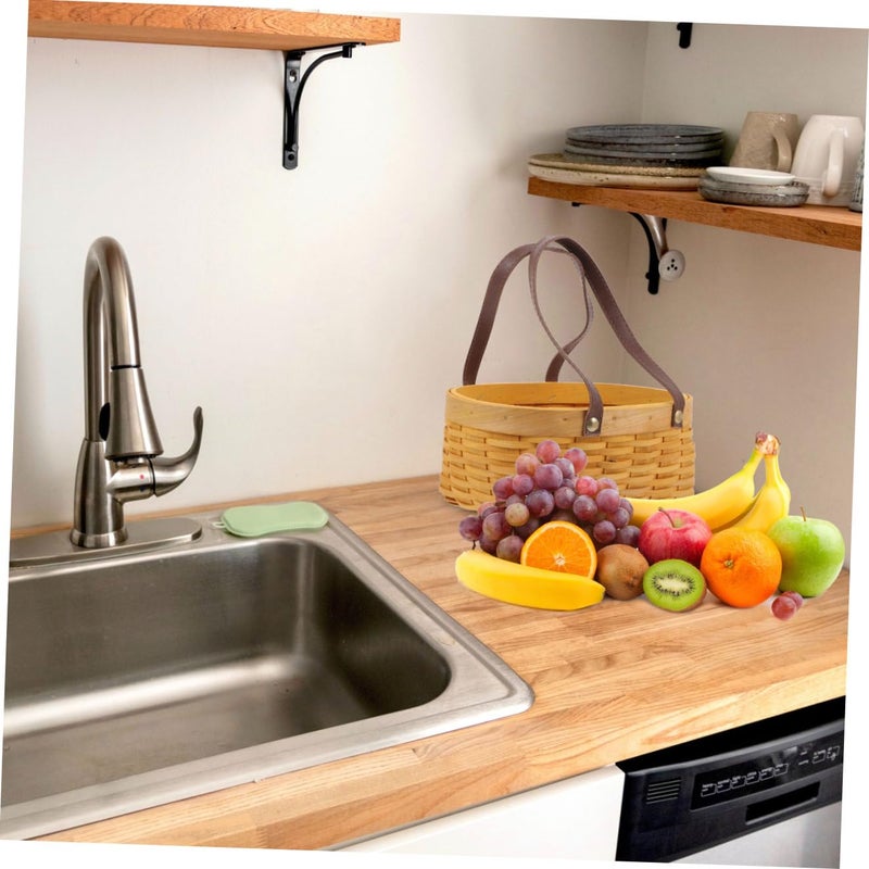 Natural Hand Woven Large Picnic Basket with Handle for Storage Fruits Flowers Snacks Home Garden - Image 4