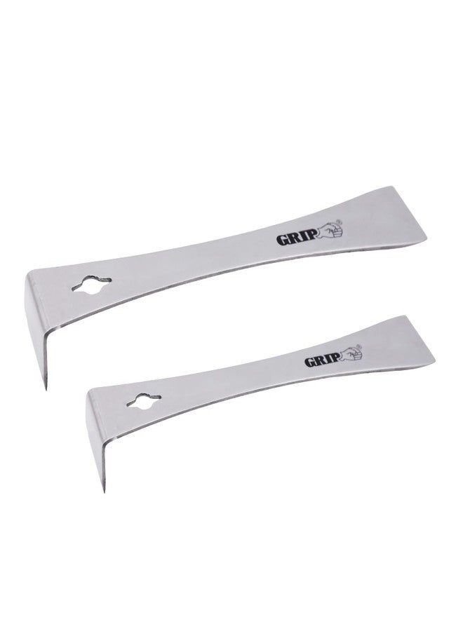 جريب مجموعة من قطعتين من قضبان الرفع والمكشطة من الفولاذ المقاوم للصدأ من Grip - قضيب رفع ومكشطة بطول 6 بوصات و9 بوصات - لإزالة العفن حول الأبواب والأرضيات والنوافذ - للمنزل والجراج والحظيرة وورشة العمل - Image 2