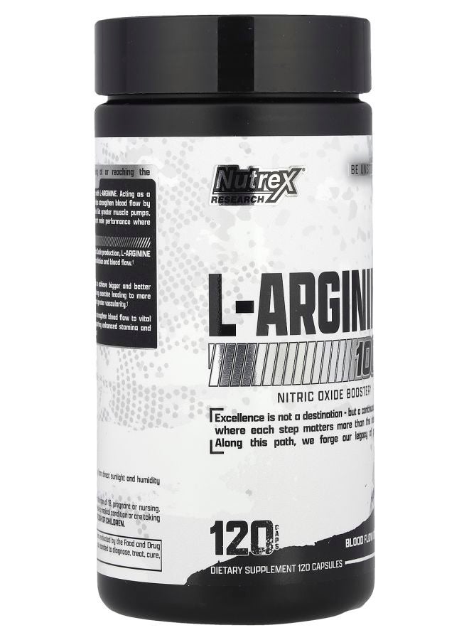 Nutrex Research L-أرجينين 1000 120 كبسولة (500 ملغ لكل كبسولة) - Image 2
