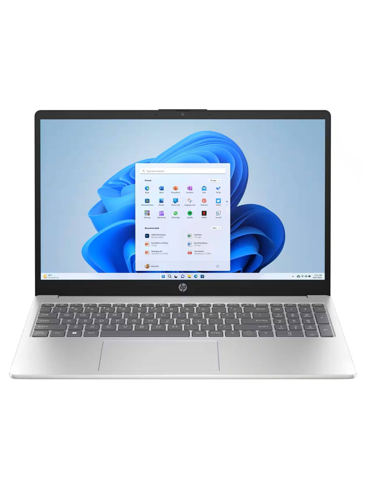 15-FD0005DX (Upgraded Version) Laptop With 15.6-Inch Touchscreen Display, Core i5-1235U Processor/16GB RAM/1TB SSD/Intel Iris XE Graphics/Windows 11 Home S English/Arabic Silver