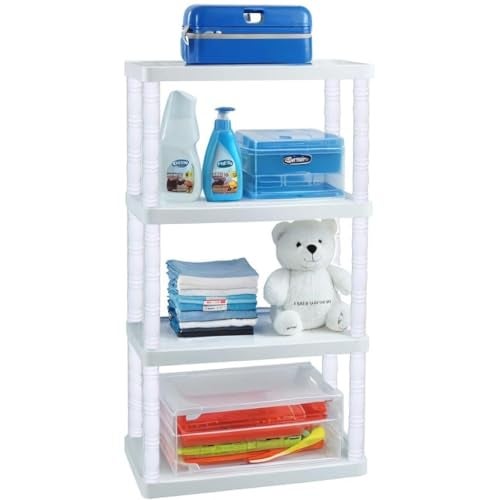 Jaffix Book Self – 4 Layer Portable Book Shelf, Baby Books Rack for Home, Bookshelf Organiser, Book Stand (White, 4-Cases) - Image 3