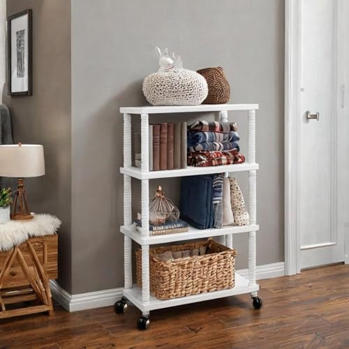 Jaffix Book Self – 4 Layer Portable Book Shelf, Baby Books Rack for Home, Bookshelf Organiser, Book Stand (White, 4-Cases) - Image 5