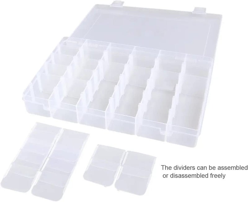 Kexes Wokqixak Single Layer 36 Compartment Plastic Transparent Jewelry Medicine Makeup Storage Box Multipurpose Portable Jewelry Box Accessories For Earrings Ring Storage Box - Image 4