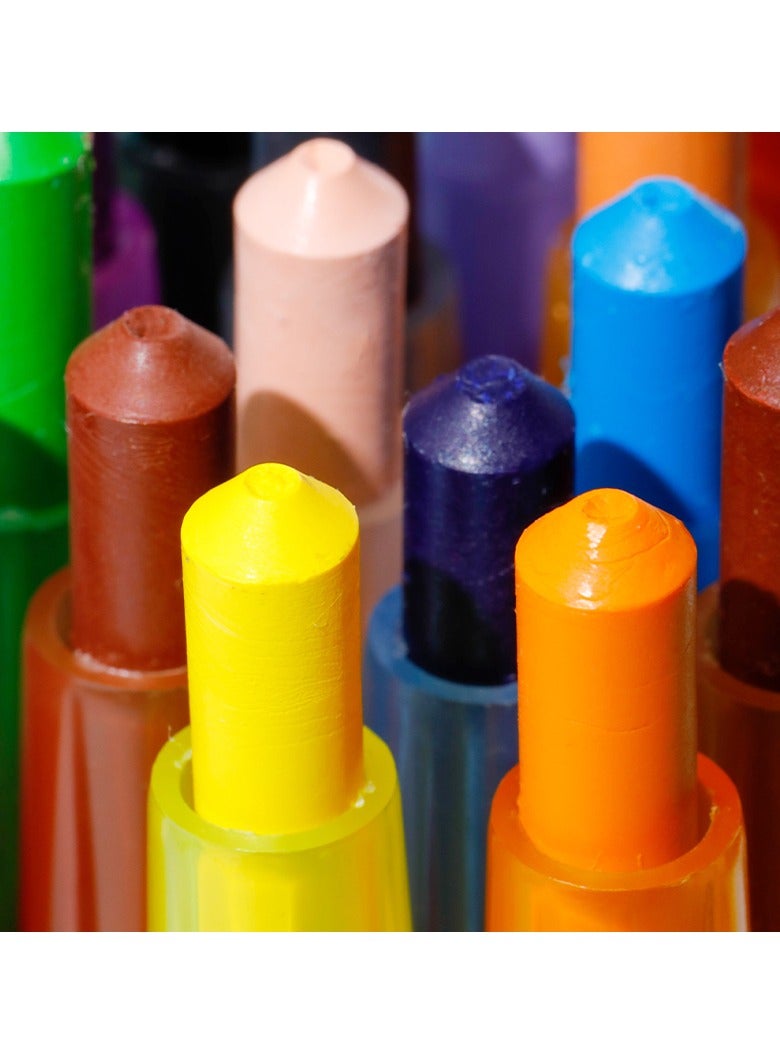 Deli EC223-12 Twistable Crayons Ø10×165mm, 12 Colors – ideal for clean and fun coloring - Image 3