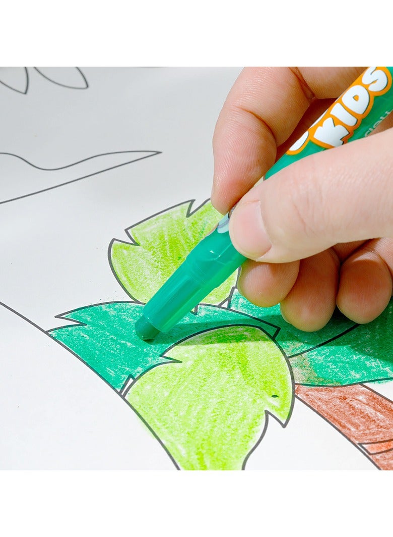 Deli EC223-12 Twistable Crayons Ø10×165mm, 12 Colors – ideal for clean and fun coloring - Image 2